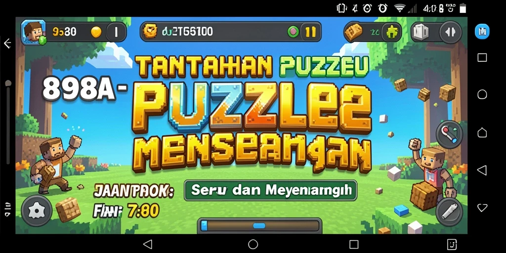 Tangkapan layar utama 898A menunjukkan gameplay Puzzle yang menantang dan menyenangkan.