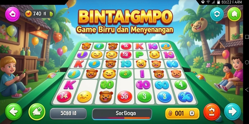 Screenshot gameplay BINTANGMPO yang menunjukkan suasana permainan Bingo yang menarik.