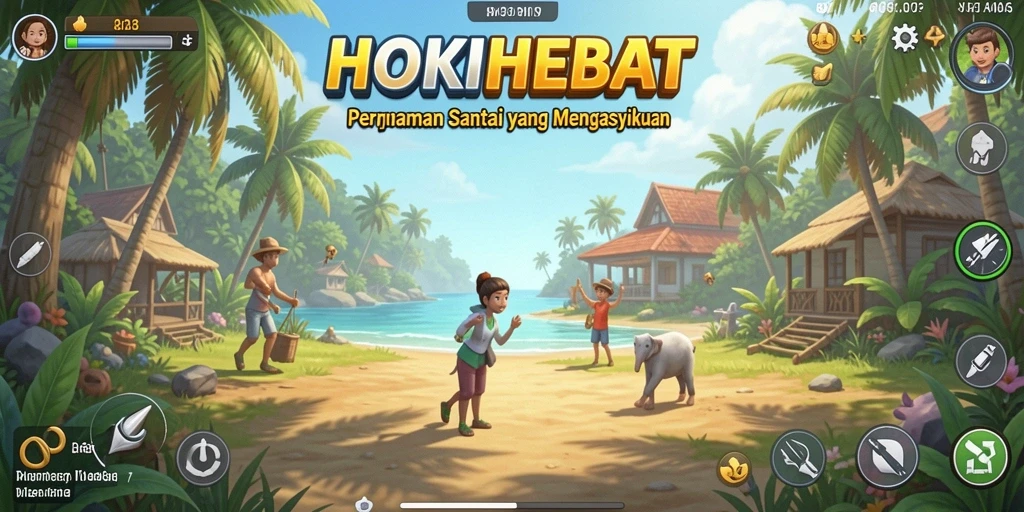 Tangkapan layar gameplay HOKIHEBAT yang menarik dan penuh warna.