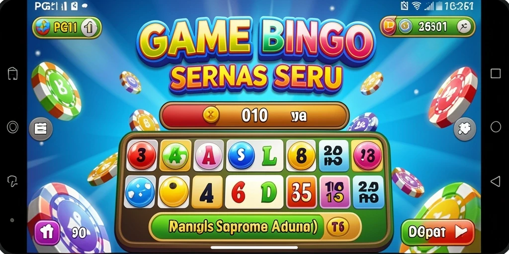 Screenshot PG11 menampilkan gameplay Bingo yang seru dan interaktif.