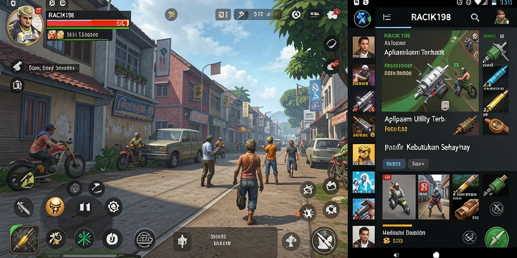 Screenshot tampilan antarmuka aplikasi RACIK198 yang sederhana dan efisien.