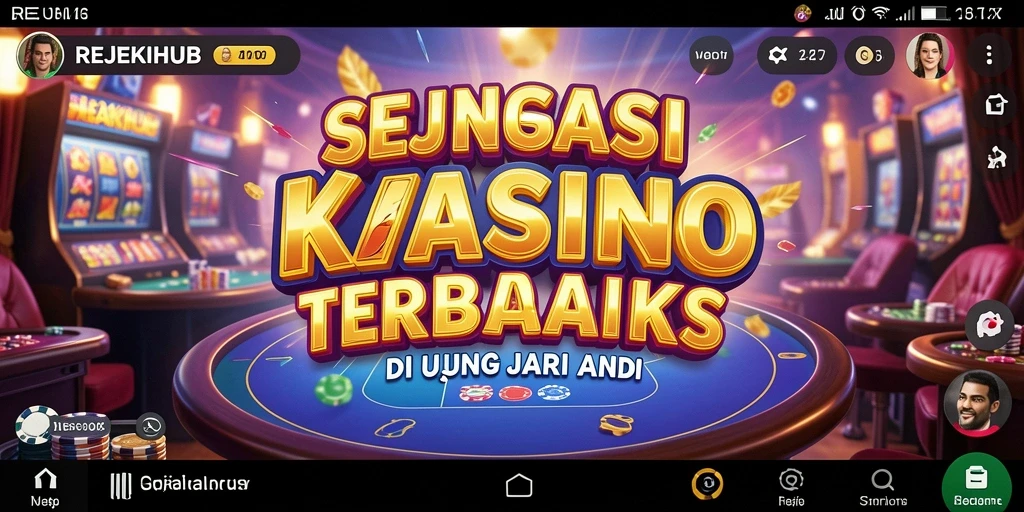 Tampilan gameplay seru REJEKIHUB dalam aplikasi Kasino.