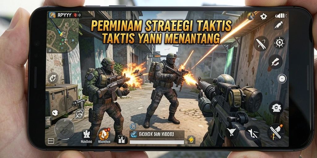 Tampilan utama gameplay RPYYY yang menggambarkan strategi seru dan mendebarkan.